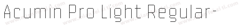 Acumin Pro Light Regular字体转换